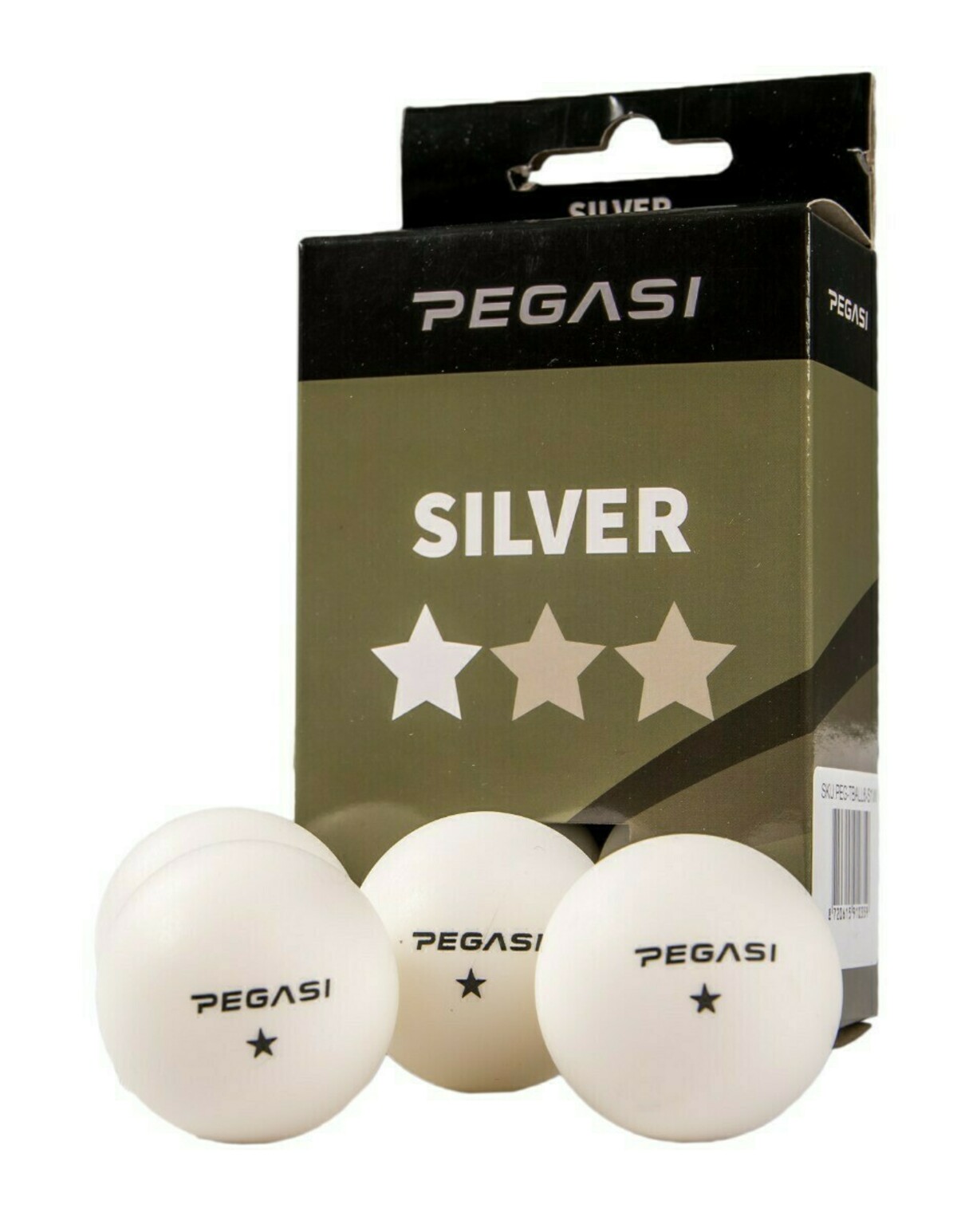 Pegasi 1 ster pingpong ballen 6st. Wit afbeelding