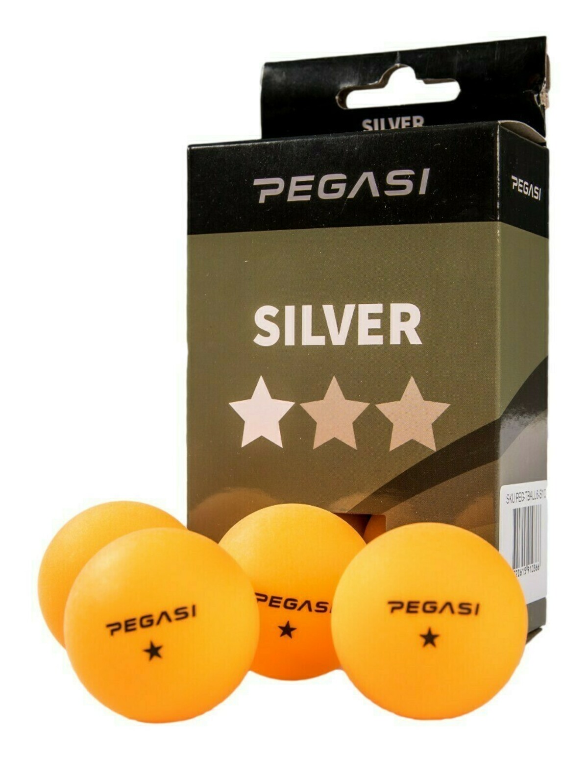 Pegasi 1 ster pingpong ballen 6st. Oranje afbeelding