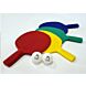 Tafeltennis batjes, set van 4 bats en 2 ballen