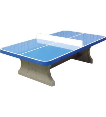 betonnen tafel outdoor blauw afgeronde hoeken