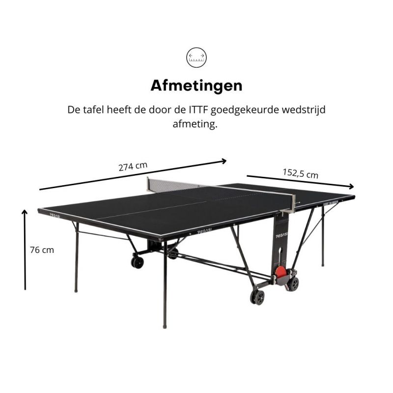 Terugroepen Versnipperd stil Tafeltennistafel Pegasi 700 Indoor Black