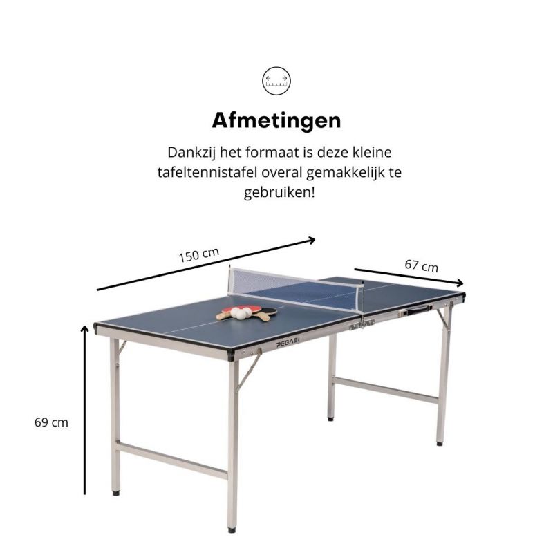 catalogus maag Blokkeren Tafeltennistafel Mini Pegasi Sport Blue